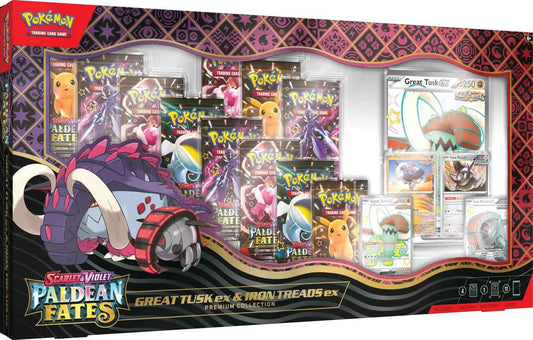 Paldean Fates Great Tusk ex & Iron Treads ex Premium Collection [PAF]